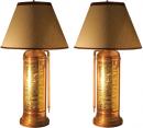 A Harlequin Pair of Early 20th Century American Brass and Copper Fire Extinguishers