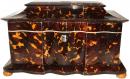  An Unusually Large and Rare 19th Century English Regency Tortoiseshell Tea Caddy