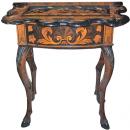  A Remarkable 17th Century Baroque Italian Lombardy Marquetry and Walnut Side Table 