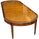 An Italian Louis XVI Mahogany and Rosewood Dining Table