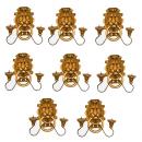 A Set of Eight 19th Century Italian Giltwood Lion Head Sconces