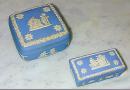 A Fine Set of 19th Century English Wedgwood Blue and White Porcelain Boxes