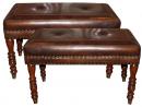 A Pair of 19th Century Walnut Benches