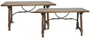 A Pair of 17th Century Olivewood Trestle Tables