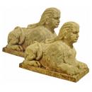  A Pair of Imposing Early French Empire  Recumbent  Sphinxes