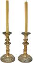 A Pair of 18th Century Giltwood Venetian Candlesticks