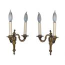  A Pair of Gilt-Bronze Wall Appliqués