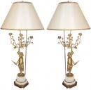  A Pair of Gilt Italian Putti (Cupid) Candelabra