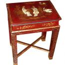  A Diminutive 19th Century English  Lacquered Lap Desk Embellished with Chinoiserie Scenes 