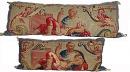  A Pair of 18th Century Flemish Chinoiserie Tapestry Fragment Cushions