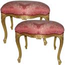  A Pair of 19th Century English Giltwood Stools