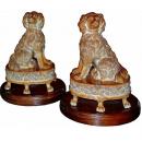  A Pair of English 19th Century Staffordshire Spaniels