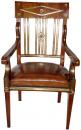 A Striking 19th Century Russian Empire Mahogany Arm Chair