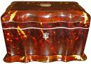 An English 19th Century Tortoiseshell Tea Caddy of Unusual Undulating Form