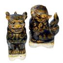 A Pair of Chinese Green Glazed Fu Dogs
