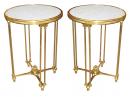A Pair of 19th Century Unusual Neoclassical Brass
Gueridons