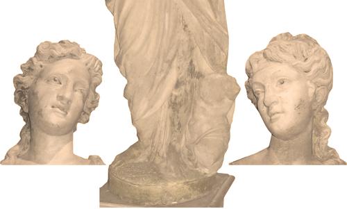 A Pair of Elegant Terra Cotta Statues