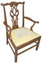 A 19th Century Irish Mahogany Chippendale Arm Chair