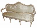A Magnificent 18th Century Italian Polychrome and Parcel Gilt Louis XVI Settee