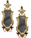 A Pair of 18th Century Giltwood Florentine Mirrors