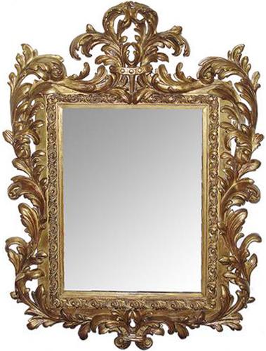 A 19th Century Italian Louis XIV transitional to Regence Carved Giltwood Mirror 