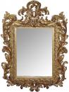 A 19th Century Italian Louis XIV transitional to Regence Carved Giltwood Mirror 
