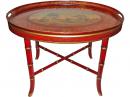 A 19th Century Oval Portable French Tole Serving Tray 