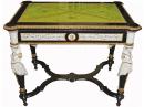 A 19th Century French Gilt Bronze and Porcelain Mounted Meuble de Style Table De Milieu 
