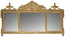 A Late 18th Century Italian Neoclassical Giltwood Over door/Over Mantle Mirror 
