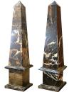 A Pair of Continental Marble Obelisks