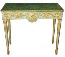 An 18th Century Italian  Parcel Gilt and Polychrome Console