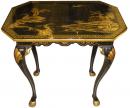 A 19th Century Black Lacquered and Gilt Rectangular Side Table