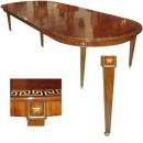 A Magnificent 19th Century  Italian Mahogany Neoclassical Expanding Dining Table