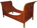 An Early 19th Century Italian Empire Walnut Lit en Bateau Bed 