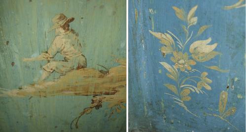 An 18th Century Italian Polychrome and Parcel Gilt Diminutive Credenza 