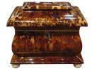 A 19th Century Regency Tortoiseshell Tea Caddy 
