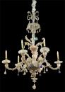 A 4-tiered6-Light 19th Century Murano Blown Glass Chandelier