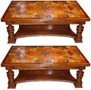A Pair of Italian Scagliola Coffee Tables