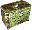 A Rare Late 18th Century English Green Tortoiseshell Tea Caddy