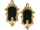 A Pair of 19th Century Bra de Lumiere Rococo Giltwood Mirrors