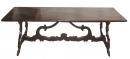 An 18th Century Well Patinated Italian Baroque Elm and Walnut Trestle Table
