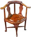 An Early 18th Century English Queen Anne Walnut Corner chair
