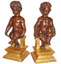 A Pair of 18th Century Polychromed Figures