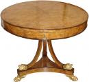 A Mid 19th Century French Burl Elm Wood Center Table