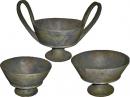 A Set of Three Basalt Clay Etruscan bowls