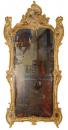 An 18th Century  Italian Transitional Rococo Giltwood Mirror