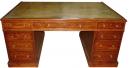 A 19th Century English Regency Lever London Mahogany Partners Desk