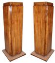  A Pair of Modern Art Deco Style Faux Rosewood Pedestals