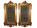 A Pair of Diminutive 18th Century Italian Mecca Giltwood Mirrors