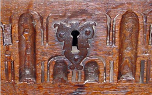 A 17th Century English Oak Bible Box on a Stand
